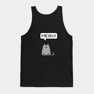 Pixel Cat Meow Tank Top